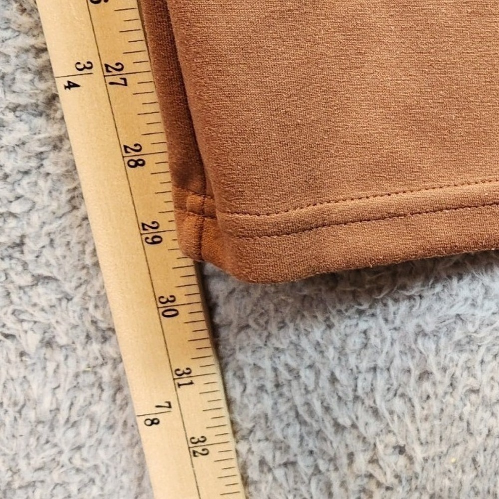 Anrabess Pants Womens XL Brown Stretch High Rise Straight Leg Drawstring Comfy - Picture 3 of 10